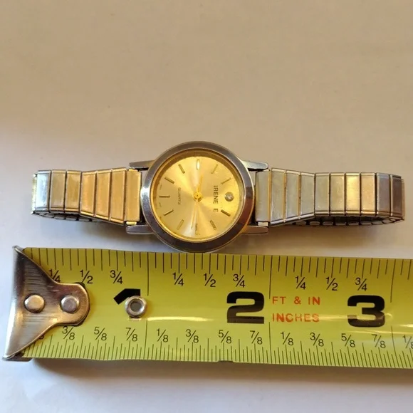 SOLD!! Vintage 18K Gold Plated Speidel Women's Watch w Diamond Accent! - Picture 9 of 9